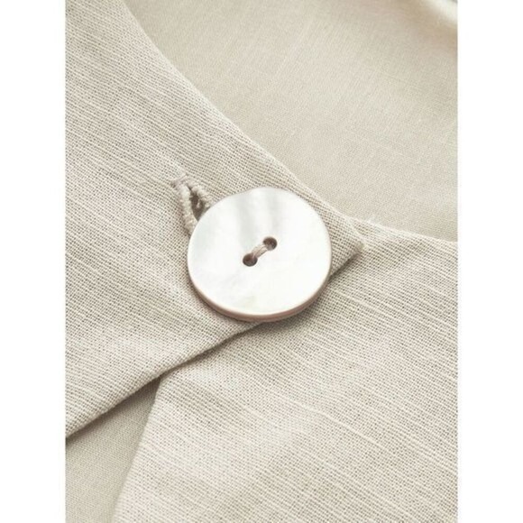 ⛔️‼️SOLD⛔️‼️Linen Cotton Maxi Dress with Keyhole Detail Sleeveless - Picture 3 of 3